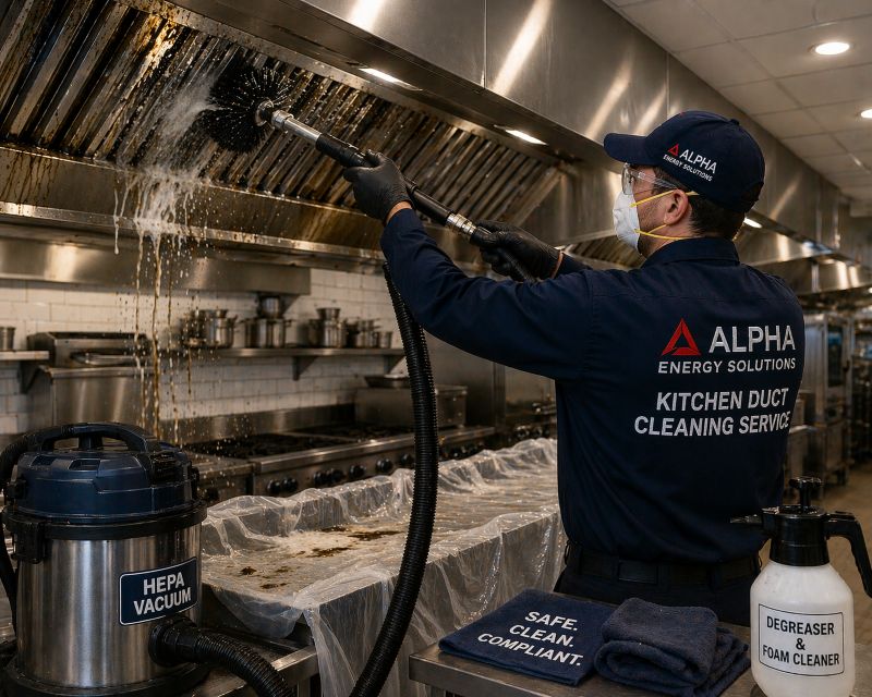 Professional Kitchen Duct Cleaning for Commercial Facilities by Alpha Energy Solutions