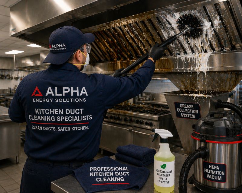 Professional Kitchen Duct Cleaning for Commercial Facilities by Alpha Energy Solutions